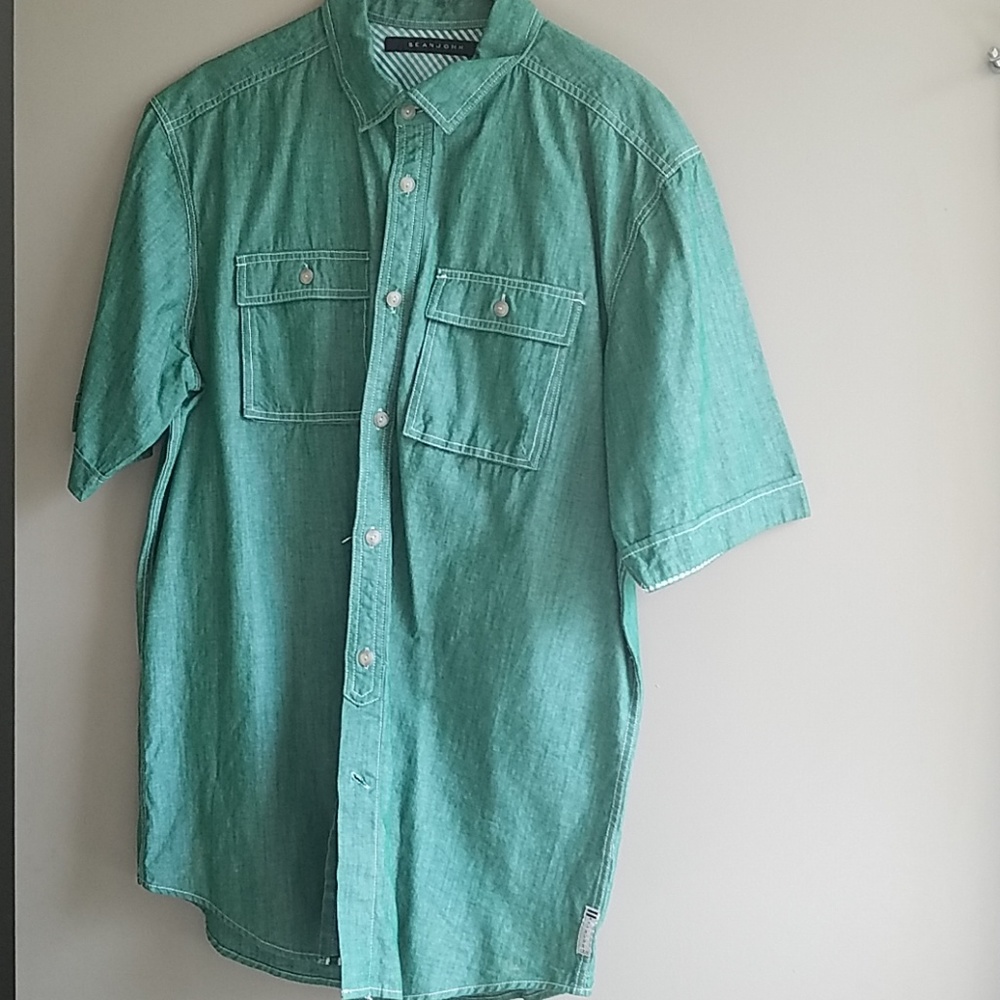 Green Buttoned Down Shirt
